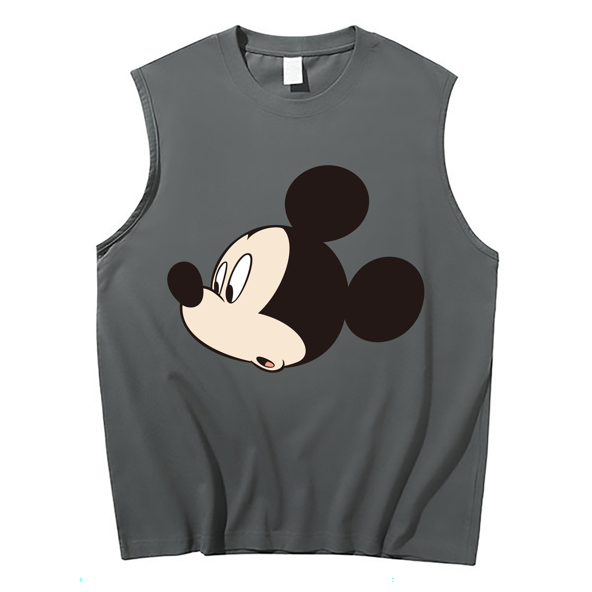 ミッキーマウス Mickey Mouse コットン100％タンクトップ（フロントプリント）